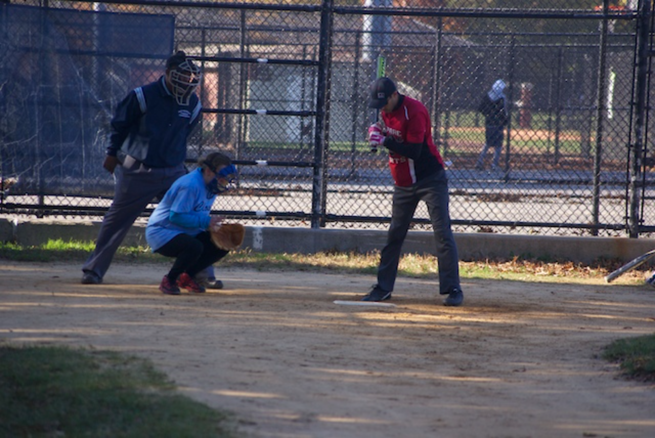 Baseball batter preparing to swing